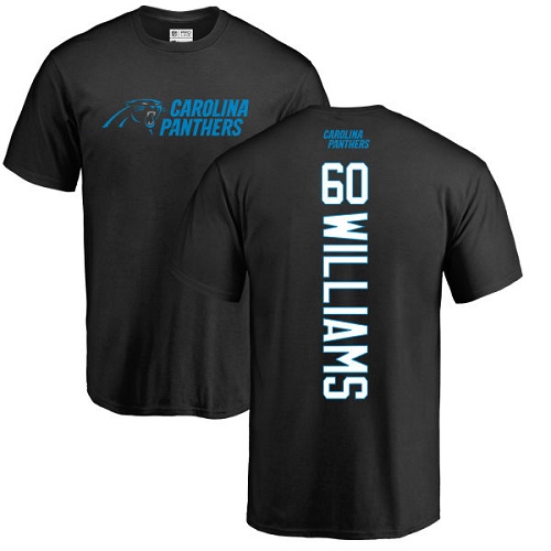 Carolina Panthers Men Black Daryl Williams Backer NFL Football #60 T Shirt->carolina panthers->NFL Jersey